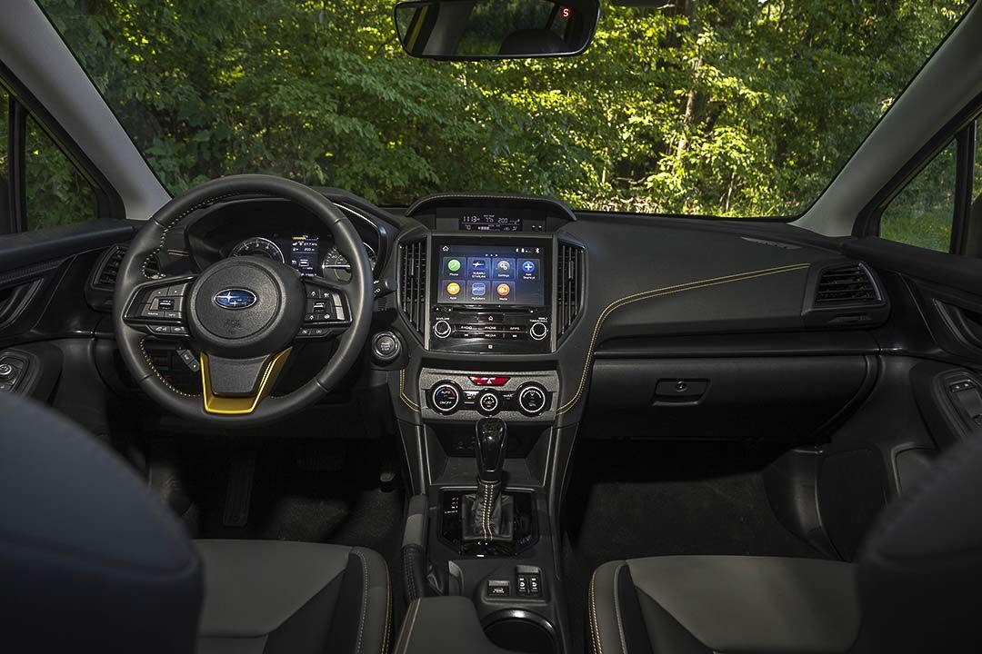 vue de la planche de bord et du volant du Subaru Crosstrek 2022