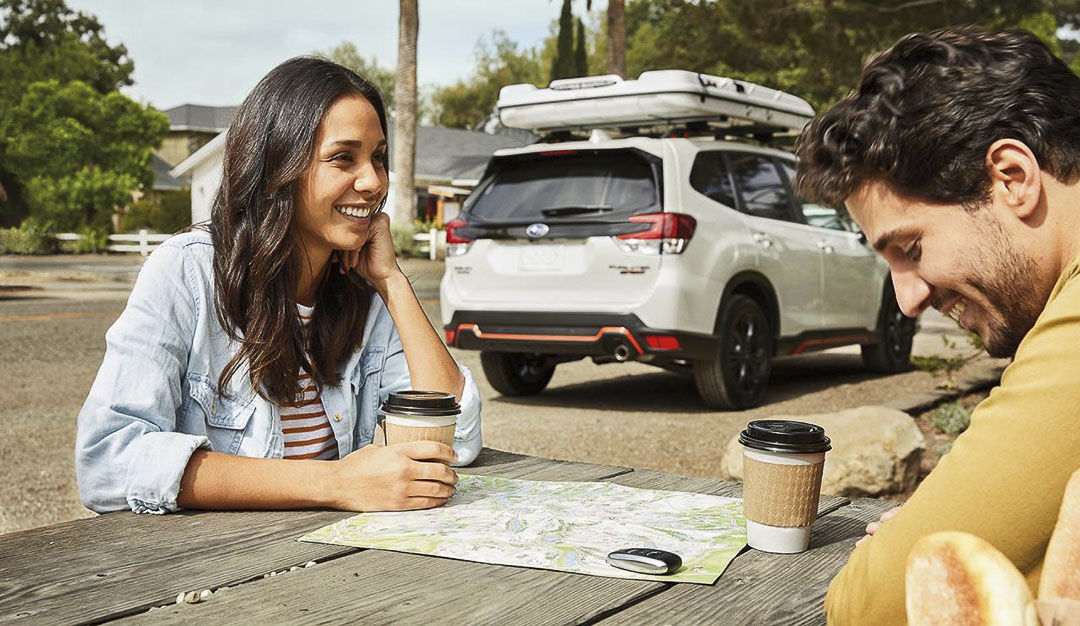 vue latérale arrière du Subaru Forester 2022