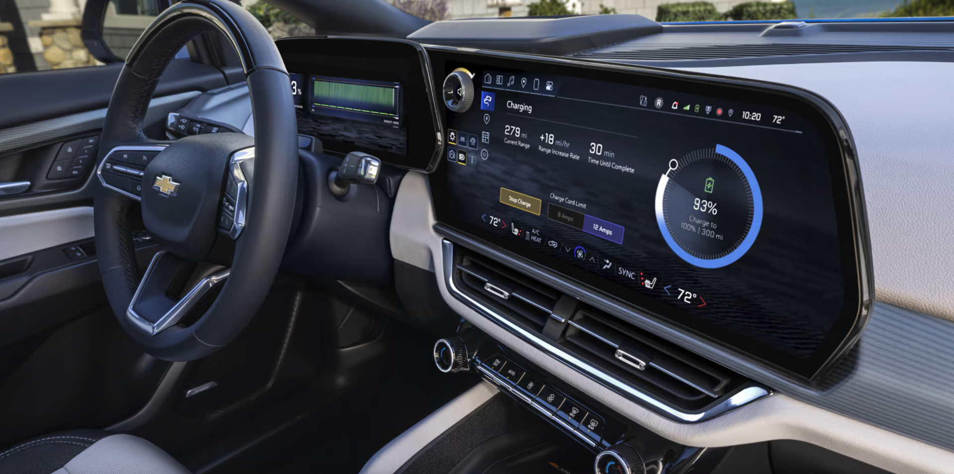 Image qui montre la technologie &agrave; l'int&eacute;rieur de l'Equinox EV 2026.