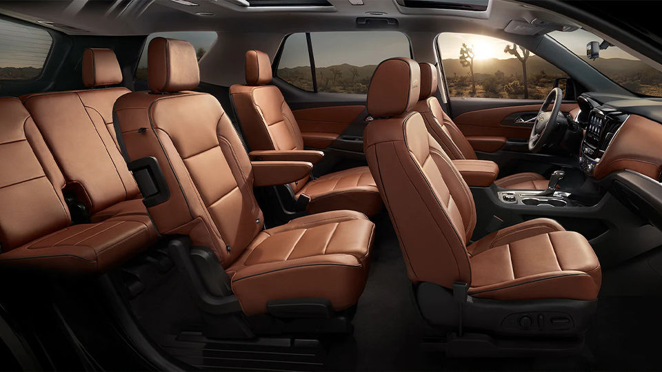 brown leather seats