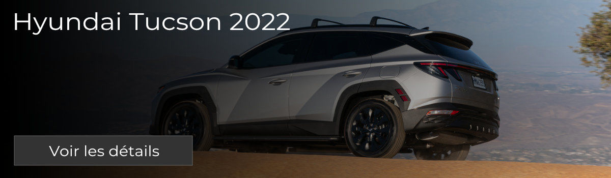 vue latérale d'une Hyundai Tucson 2022