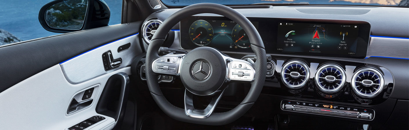 a class hatchback - steering wheel
