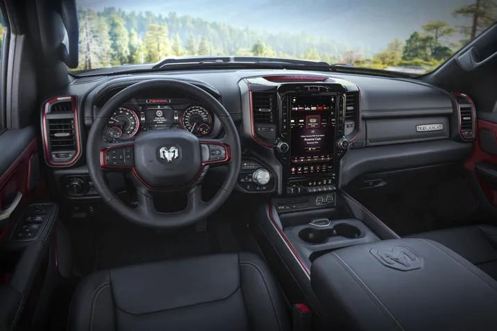 cockpit view of a 2020 RAM 1500 truck