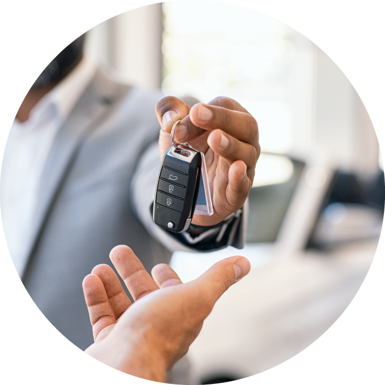 icon of person holding car key