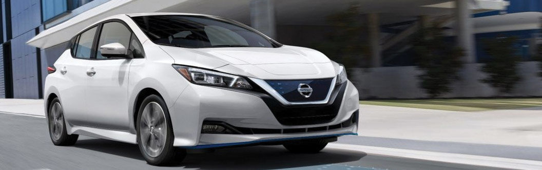 2020 Nissan Leaf on the road