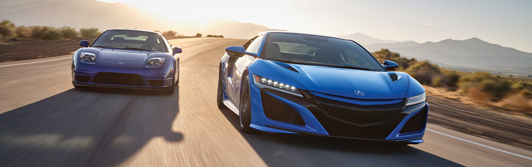 first generation and 2021 acura nsx racing