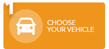 1. choose your vehicle; orange icon