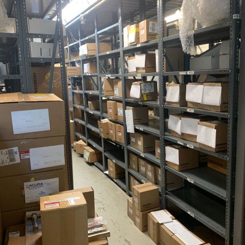 Acura Pickering Parts Department Shelves With Parts
