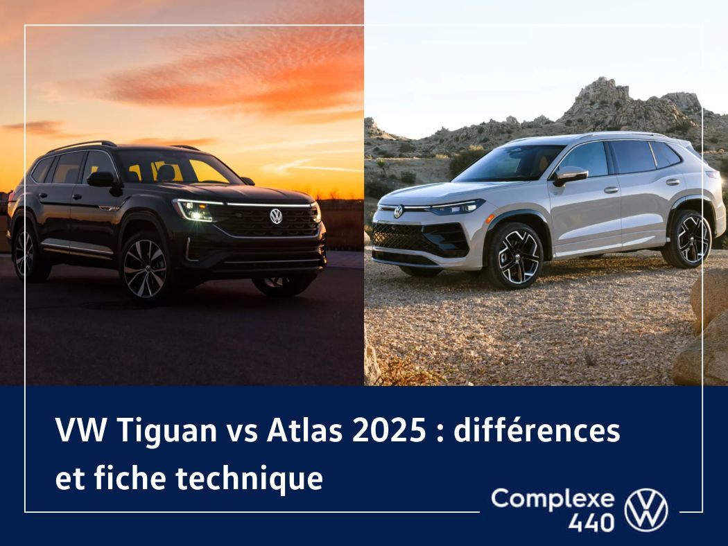 VW Tiguan vs Atlas 2025 : différences et fiche technique