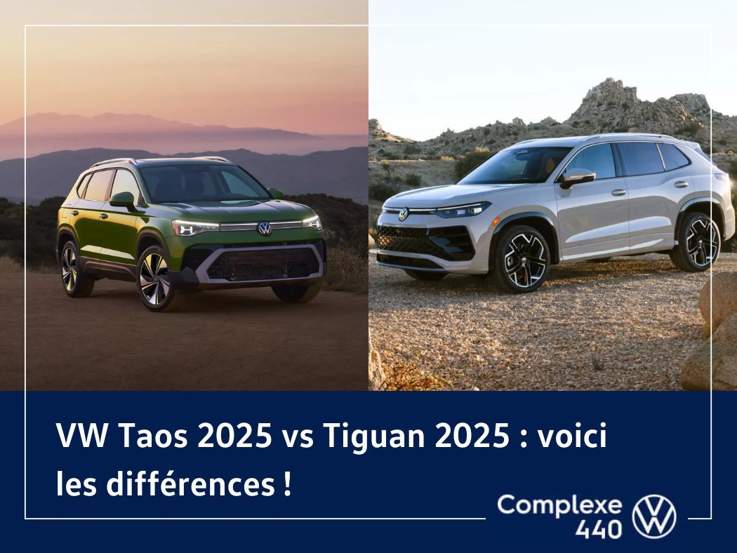 VW Taos 2025 vs Tiguan 2025 : voici les différences !