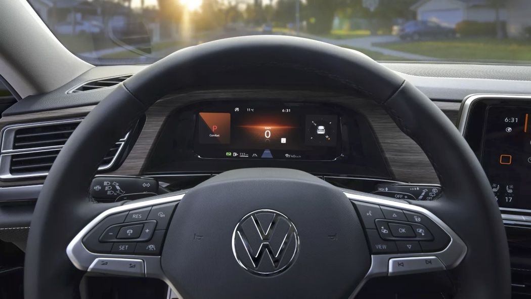 Behind the wheel of the 2024 Volkswagen Atlas.