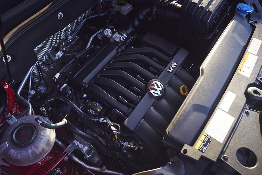 view of the engine inside of the 2021 VW Atlas Cross Sport