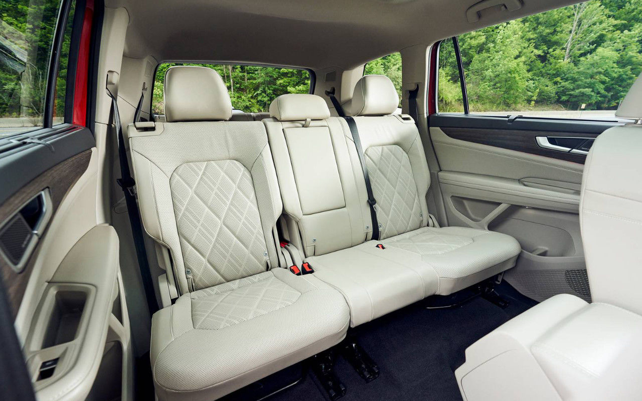 Rear seat of the 2025 Volkswagen Atlas.