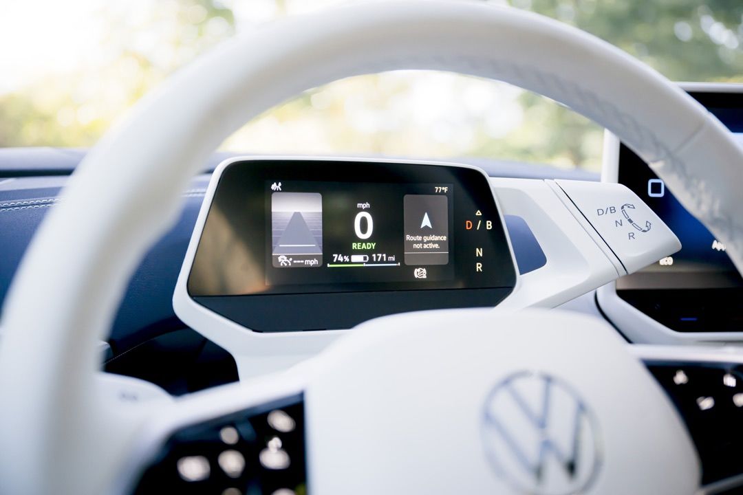 2023 Volkswagen ID.4 roadside assistance display panel.
