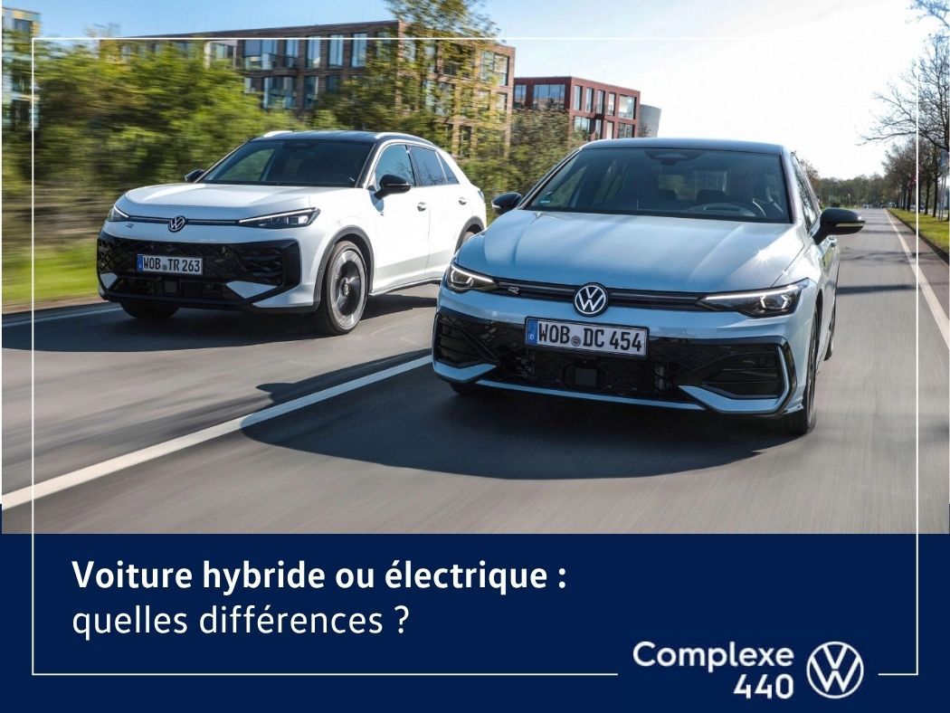 The difference between an electric car and a hybrid car.
