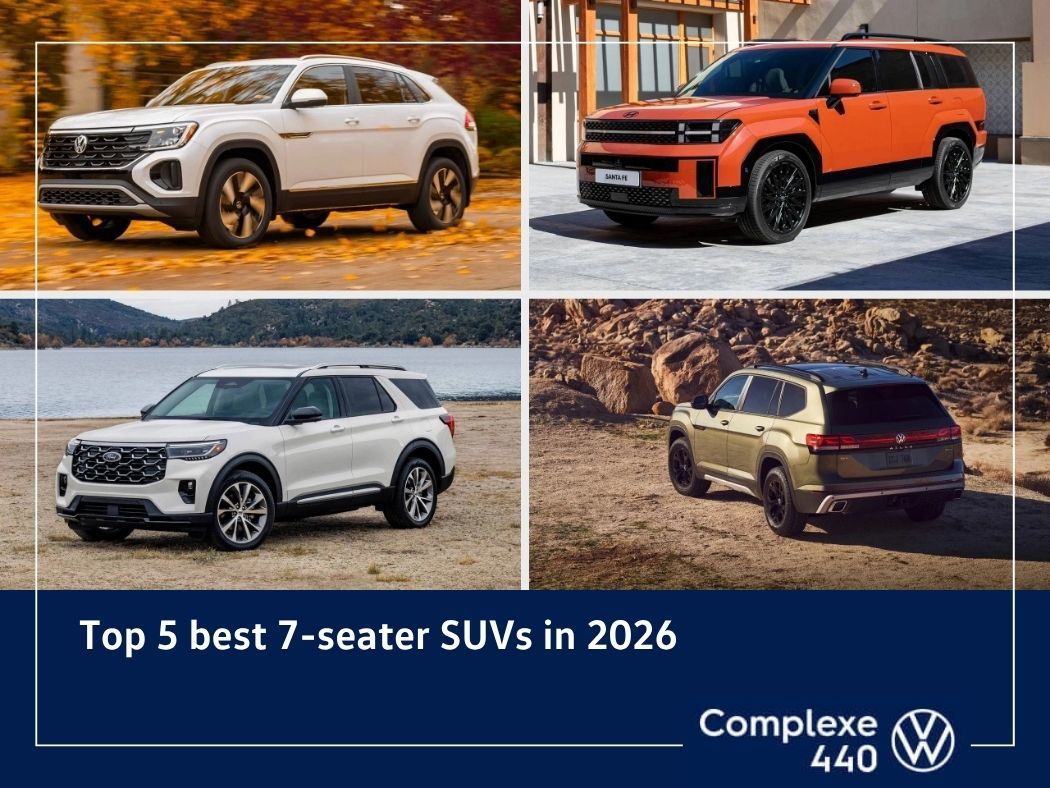 Selection of top 7-seater SUV models parked in a row outdoors