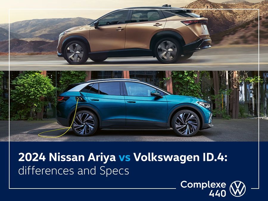 2024 Nissan ARIYA vs Volkswagen ID.4 2024 : differences and Specs.