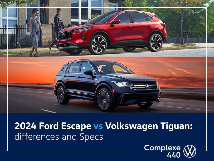 2024 Ford Escape vs Volkswagen Tiguan : differences and Specs.