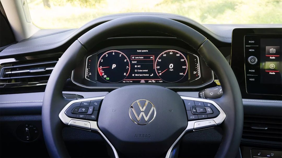 Behind the wheel of the 2025 Volkswagen Jetta.