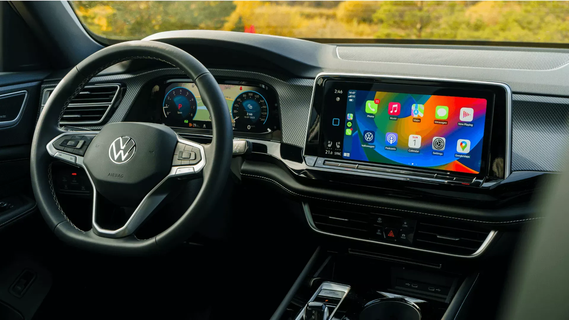 Poste de conduite du Volkswagen Atlas Cross Sport 2026 chez Arbour VW.