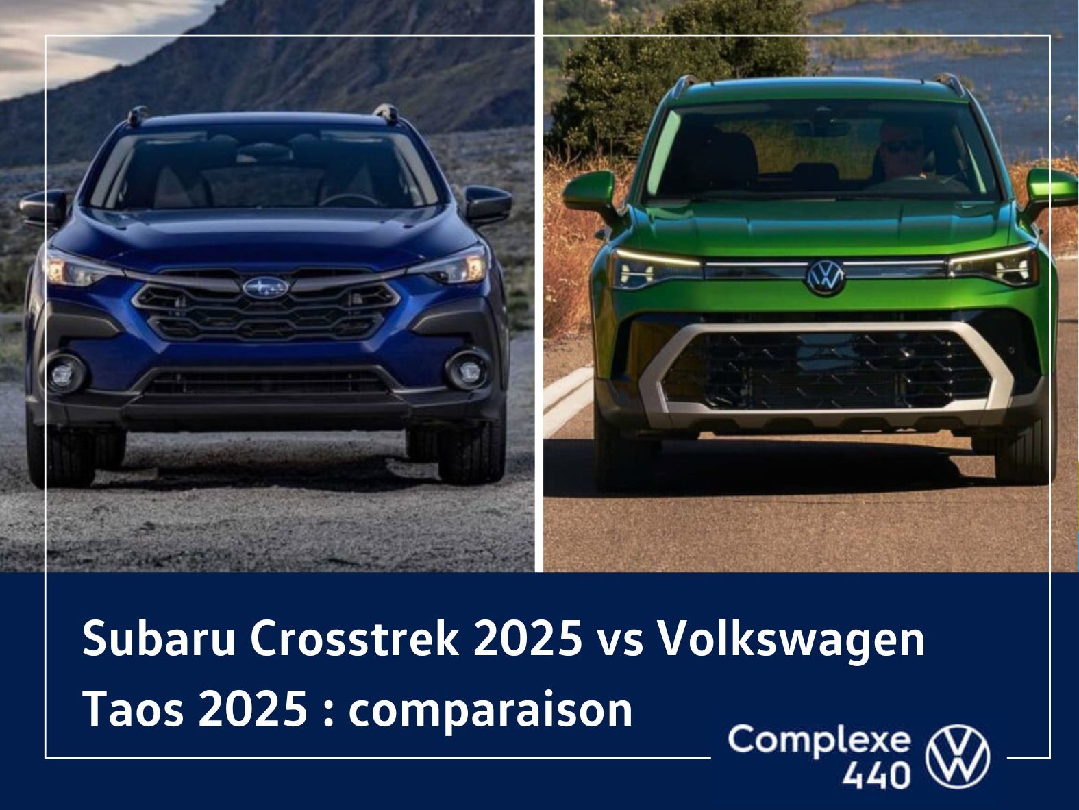 Comparing the 2025 Subaru Crosstrek vs. 2025 Volkswagen Taos
