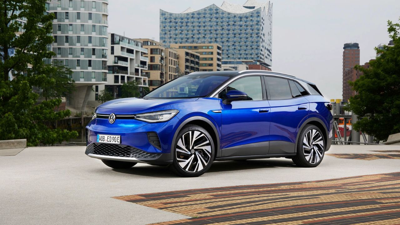 vue latérale avant d'une VW ID.4 2026