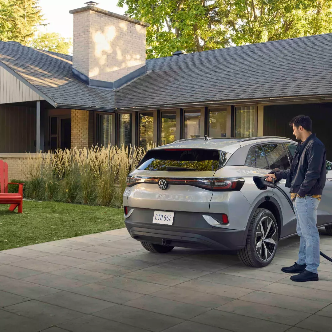 2025 Volkswagen ID.4 charging at home to estimate the monthly electricity cost.