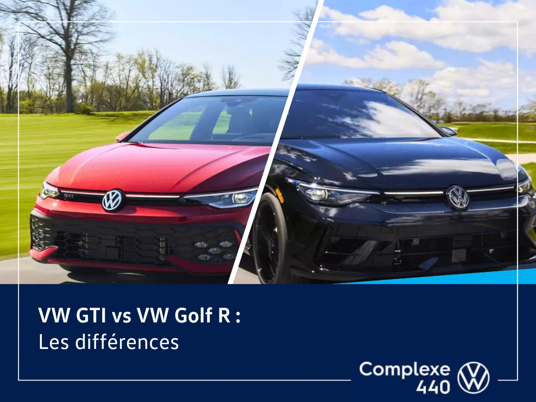 Volkswagen Golf GTI et Volkswagen Golf R 2026 comparées dans un article sur leurs différences.