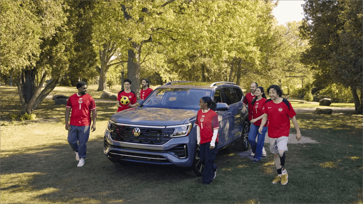 2026 Volkswagen Atlas with a family at the park.