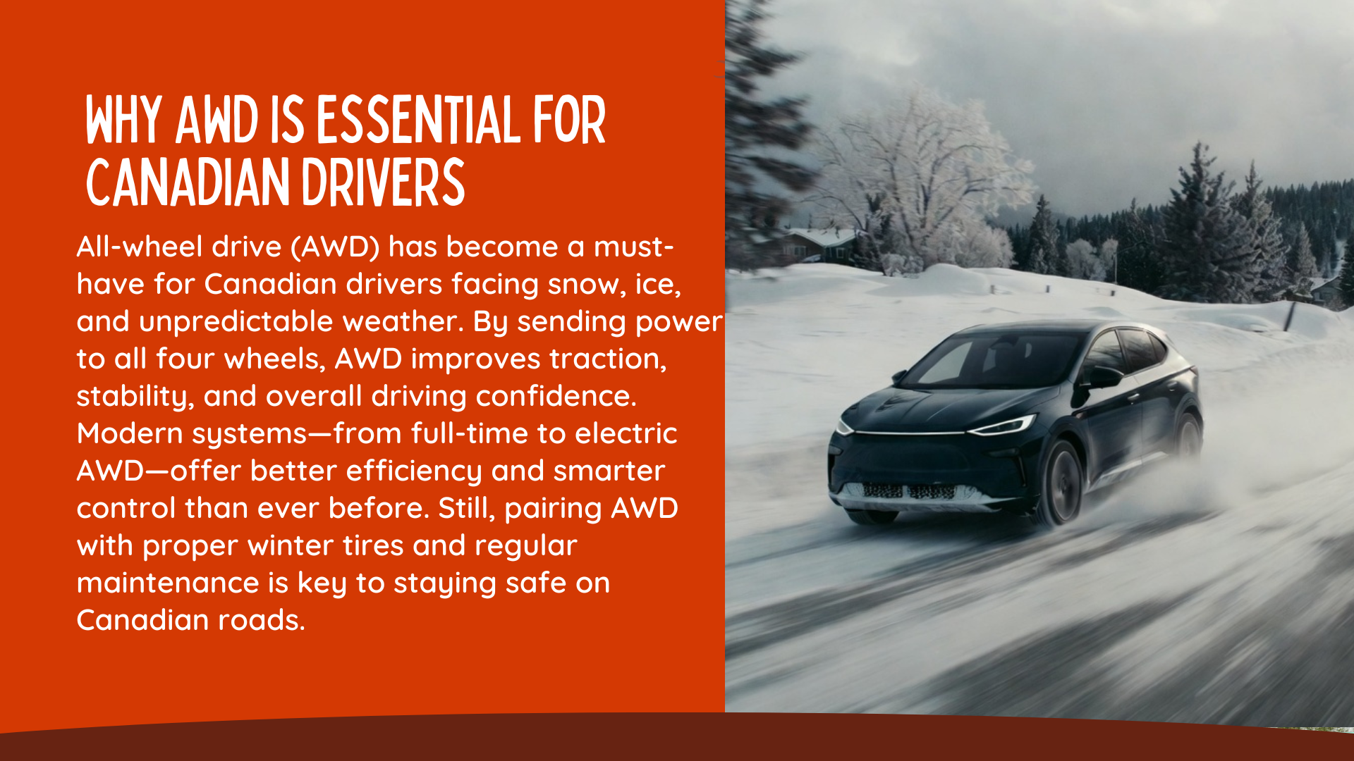 Mastering Canadian Roads: Why AWD Vehicles Are Your Best Bet