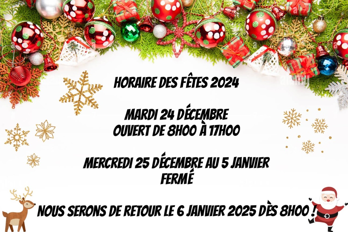 Horaire des Fêtes