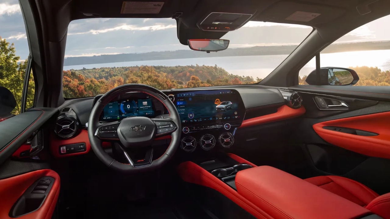 vue de l'habitacle et du tableau de bord d'un Chevrolet Blazer 2026
