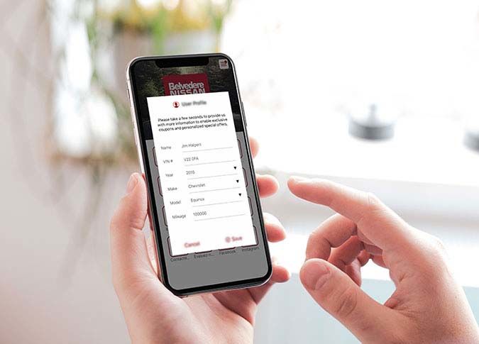 L'application mobile Belvedere Nissan