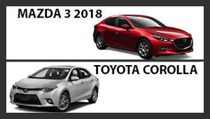 Mazda3 2018 vs Toyota Corolla