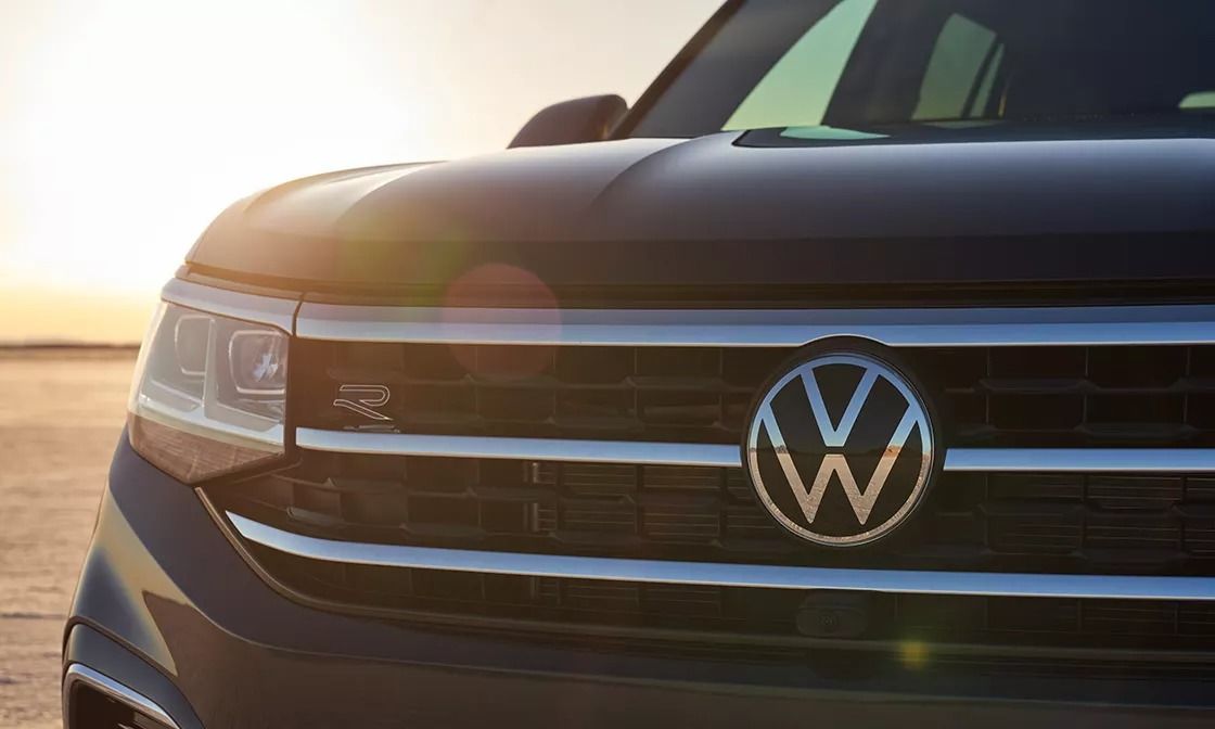 The grille of the Volkswagen Atlas SUV.