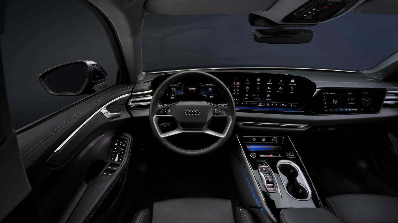 cockpit and dashboard view of a 2026 Audi A6