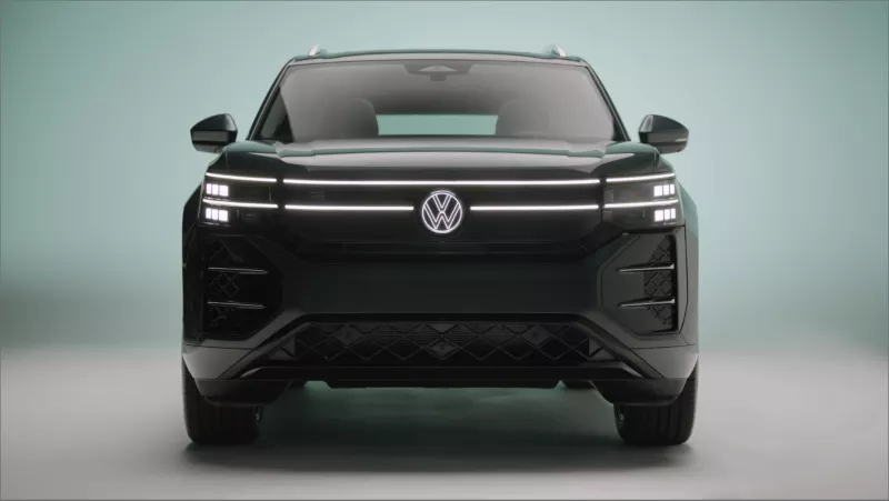 The new 2027 Atlas in studio, front view