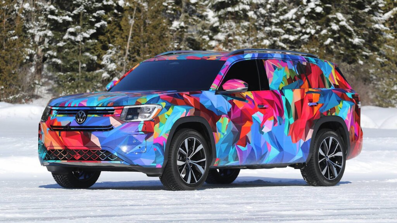 The new 2027 Atlas, camouflaged prototype in Quebec