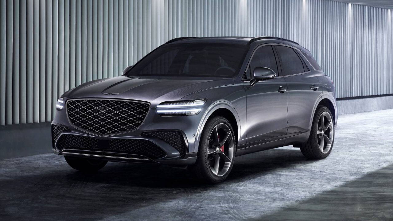 Exterior side profile of the Genesis GV70 luxury SUV