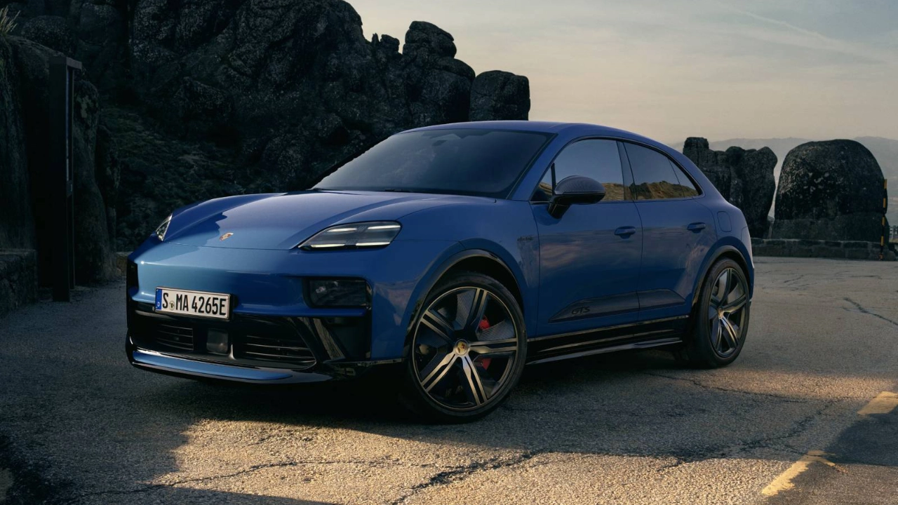 Front view of a Porsche Macan compact luxury SUV