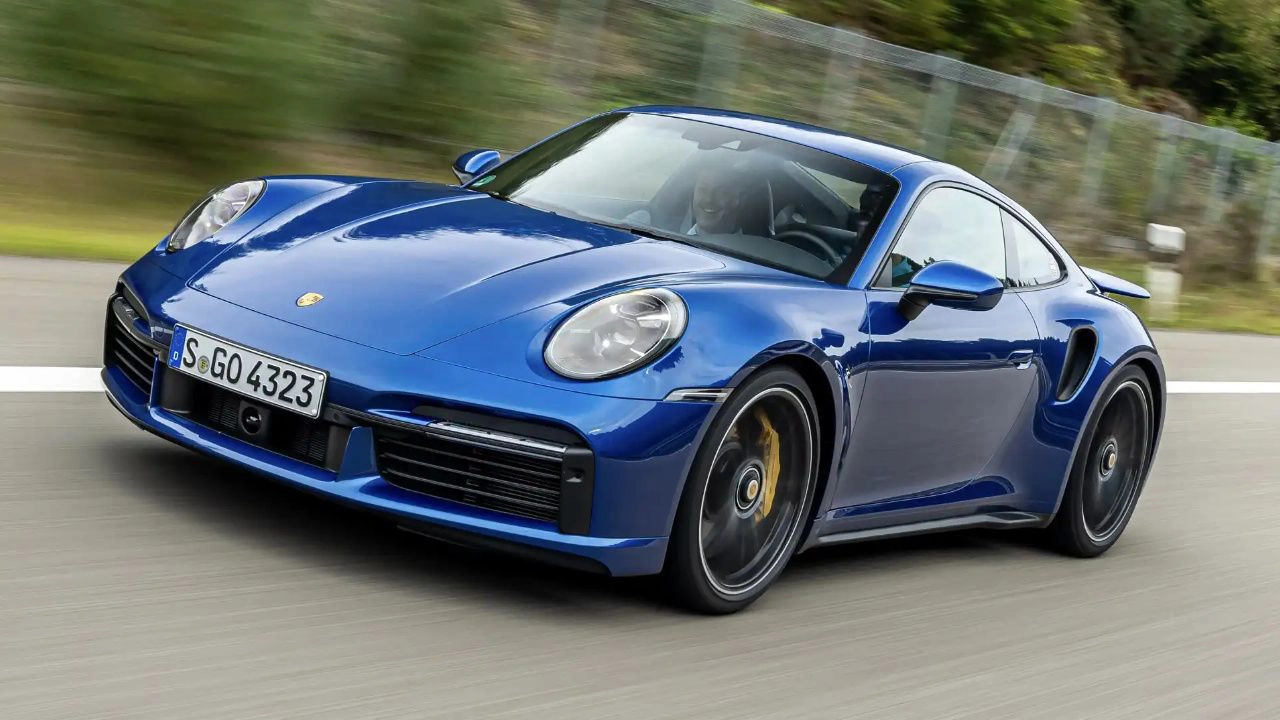 Profile view of an iconic Porsche 911 sports car