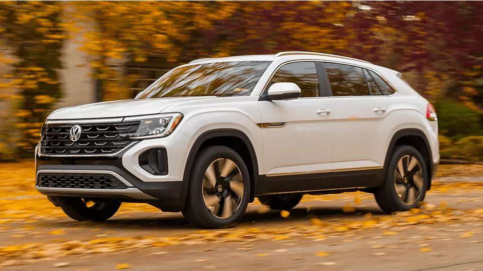 2026 Volkswagen Atlas Cross Sport in motion, side profile view