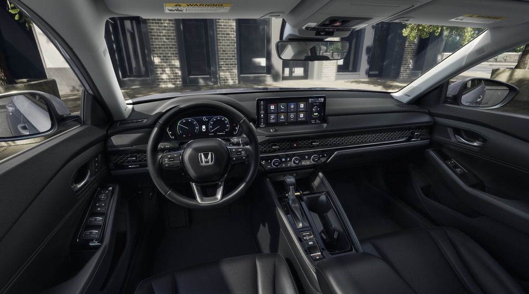 Front interior of the 2023 Honda Accord Hybrid.