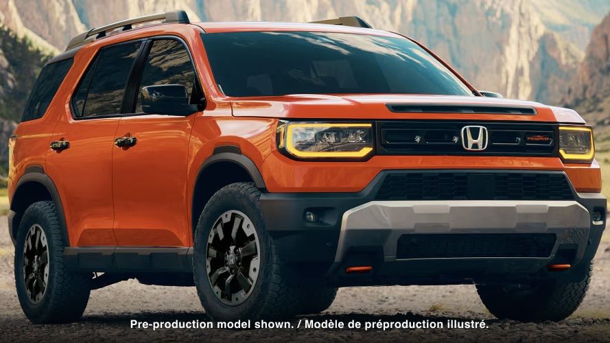 Vue rapprochée sur l'avant du Honda Passport 2026.