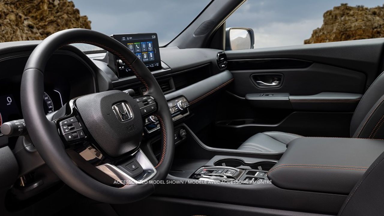 cockpit and dashboard view of a 2025 Honda Pilot