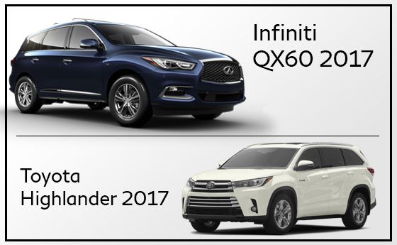 INFINITI Québec | Infiniti QX60 2017 vs Toyota Highlander