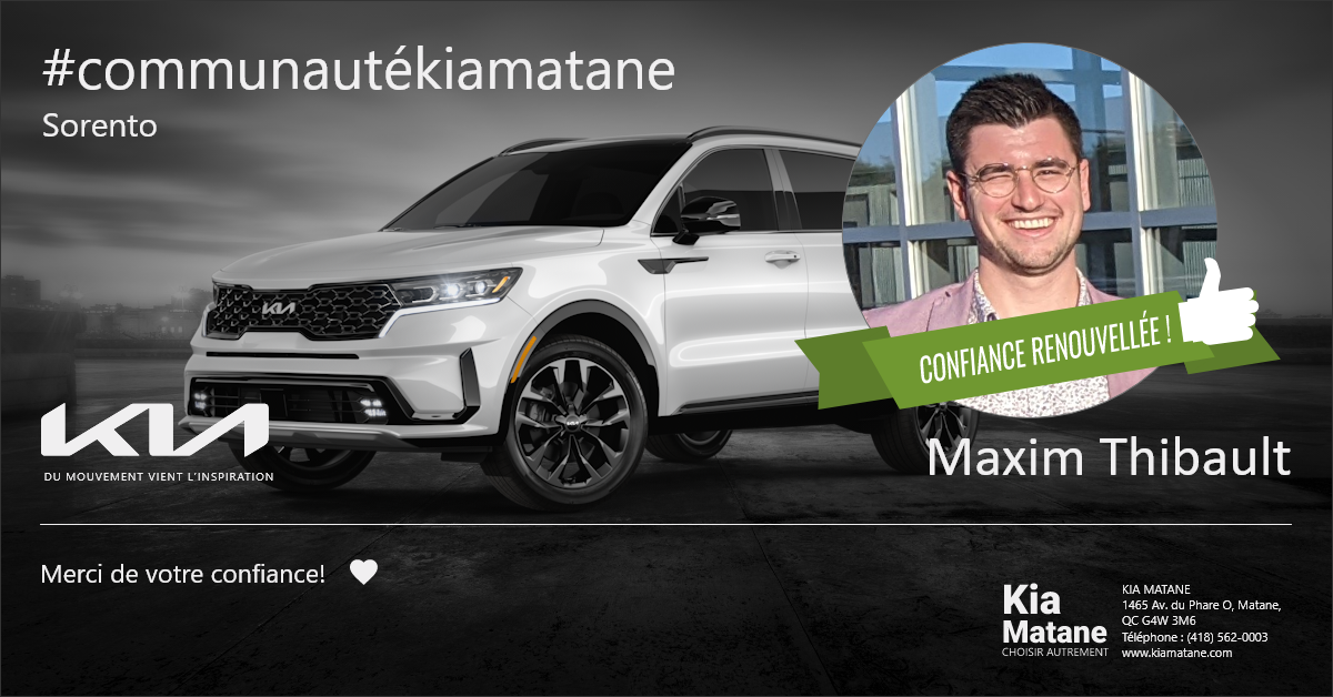 Communauté Sorento Kia Matane