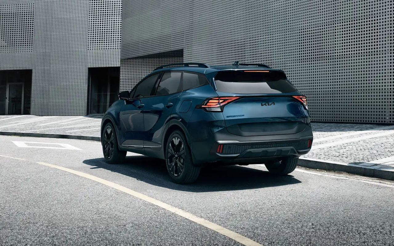 vue latérale arrière d'un Kia Sportage 2025