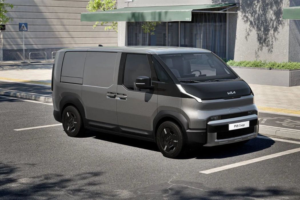 vue latérale avant d'un Kia PV5 2026