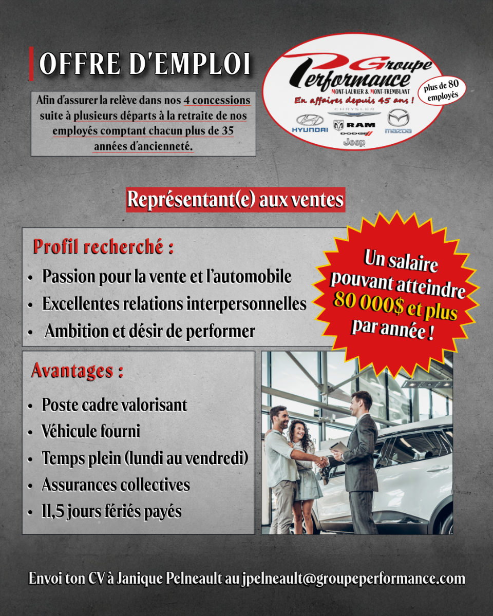 Représentant(e) aux ventes